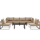 Fortuna 7 Piece Outdoor Patio Sectional Sofa Set