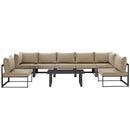 Fortuna 8 Piece Outdoor Patio Sectional Sofa Set