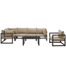 Fortuna 7 Piece Outdoor Patio Sectional Sofa Set