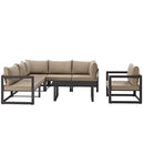 Fortuna 7 Piece Outdoor Patio Sectional Sofa Set
