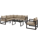 Fortuna 7 Piece Outdoor Patio Sectional Sofa Set