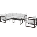 Fortuna 7 Piece Outdoor Patio Sectional Sofa Set