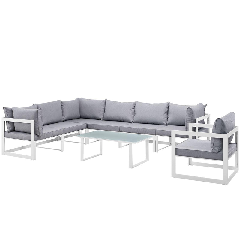 Fortuna 8 Piece Outdoor Patio Sectional Sofa Set