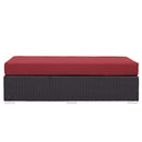 Convene Outdoor Patio Fabric Rectangle Ottoman