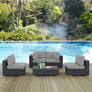Sojourn 5 Piece Outdoor Patio Sunbrella� Sectional Set