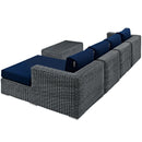 Summon 5 Piece Outdoor Patio Sunbrella� Sectional Set