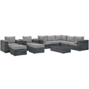 Summon 10 Piece Outdoor Patio Sunbrella� Sectional Set