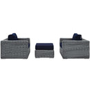 Summon 3 Piece Outdoor Patio Sunbrella� Sectional Set