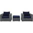 Summon 3 Piece Outdoor Patio Sunbrella� Sectional Set