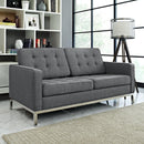 Loft Upholstered Fabric Loveseat