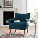 Sheer Upholstered Fabric Armchair