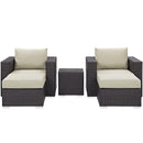 Convene 5 Piece Outdoor Patio Sectional Set