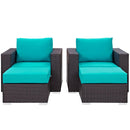 Convene 4 Piece Outdoor Patio Sectional Set