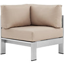 Shore Outdoor Patio Aluminum Corner Sofa