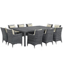 Summon 11 Piece Outdoor Patio Sunbrella� Dining Set