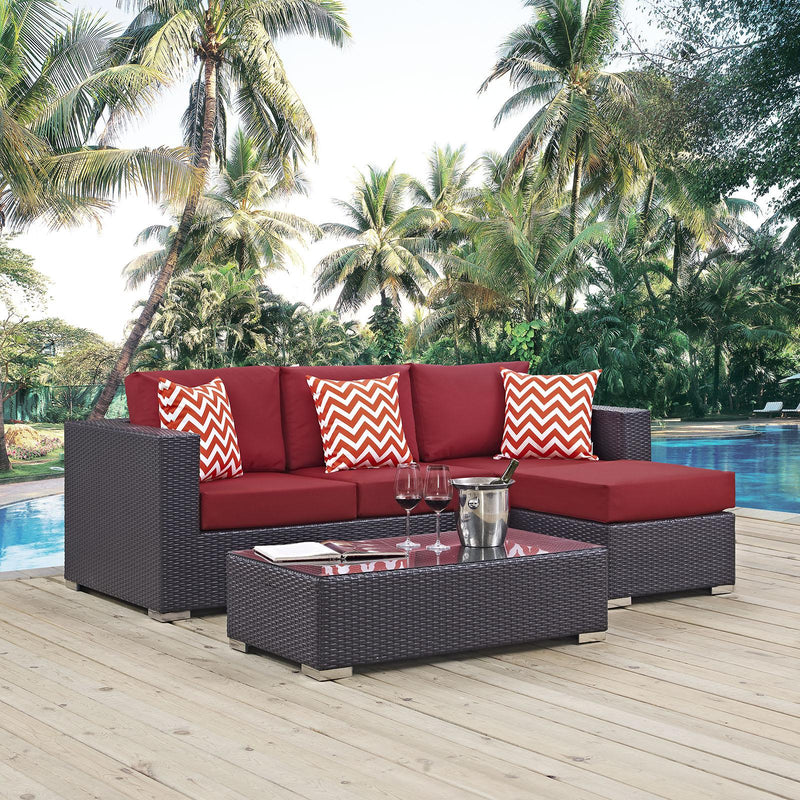 Convene 3 Piece Outdoor Patio Sofa Set