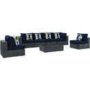 Summon 7 Piece Outdoor Patio Sunbrella� Sectional Set