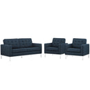 Loft Living Room Set Upholstered Fabric Set of 3