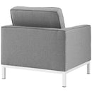 Loft Armchairs Upholstered Fabric Set of 2