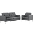 Loft Living Room Set Upholstered Fabric Set of 2