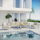 Shore 5 Piece Outdoor Patio Aluminum Sectional Sofa Set