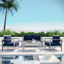 Shore 6 Piece Outdoor Patio Aluminum Sectional Sofa Set