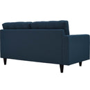 Empress Left-Facing Upholstered Fabric Loveseat