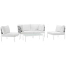 Harmony 5 Piece Outdoor Patio Aluminum Sectional Sofa Set