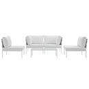 Harmony 5 Piece Outdoor Patio Aluminum Sectional Sofa Set