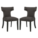 Curve Dining Side Chair Fabric Set of 2
