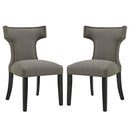 Curve Dining Side Chair Fabric Set of 2