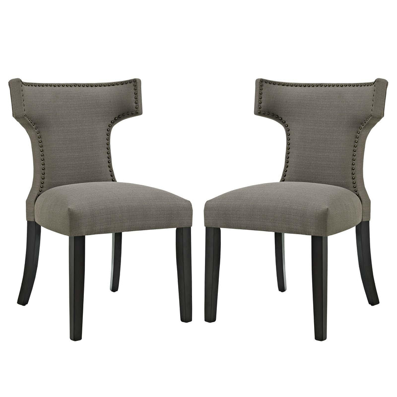 Curve Dining Side Chair Fabric Set of 2