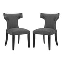 Curve Dining Side Chair Fabric Set of 2