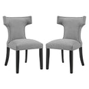 Curve Dining Side Chair Fabric Set of 2