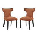 Curve Dining Side Chair Fabric Set of 2