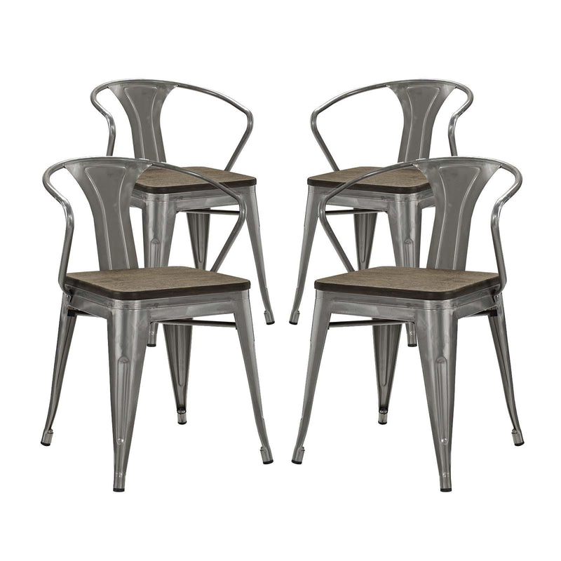 Promenade Bamboo Dining Chair Set of 4