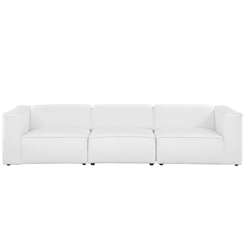 Mingle 3 Piece Upholstered Fabric Sectional Sofa Set