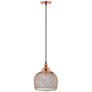 Glimmer Half-Sphere Rose Gold Pendant Light