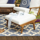 Saratoga Outdoor Patio Teak Ottoman