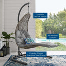 Landscape Hanging Chaise Lounge Outdoor Patio Swing Chair