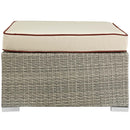 Repose Outdoor Patio Upholstered Fabric Ottoman