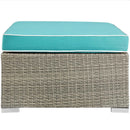 Repose Outdoor Patio Upholstered Fabric Ottoman