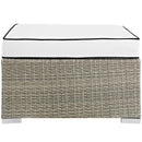 Repose Outdoor Patio Upholstered Fabric Ottoman