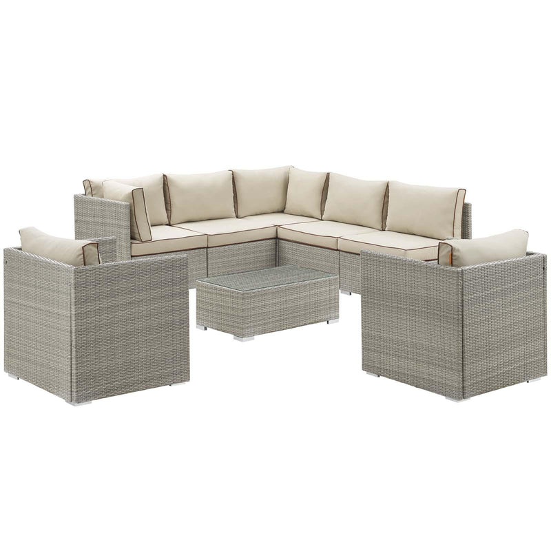 Repose 8 Piece Outdoor Patio Sectional Set