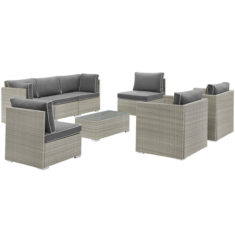 Repose 8 Piece Outdoor Patio Sectional Set