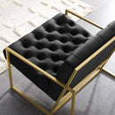 Bequest Gold Stainless Steel Performance Velvet Accent Chair