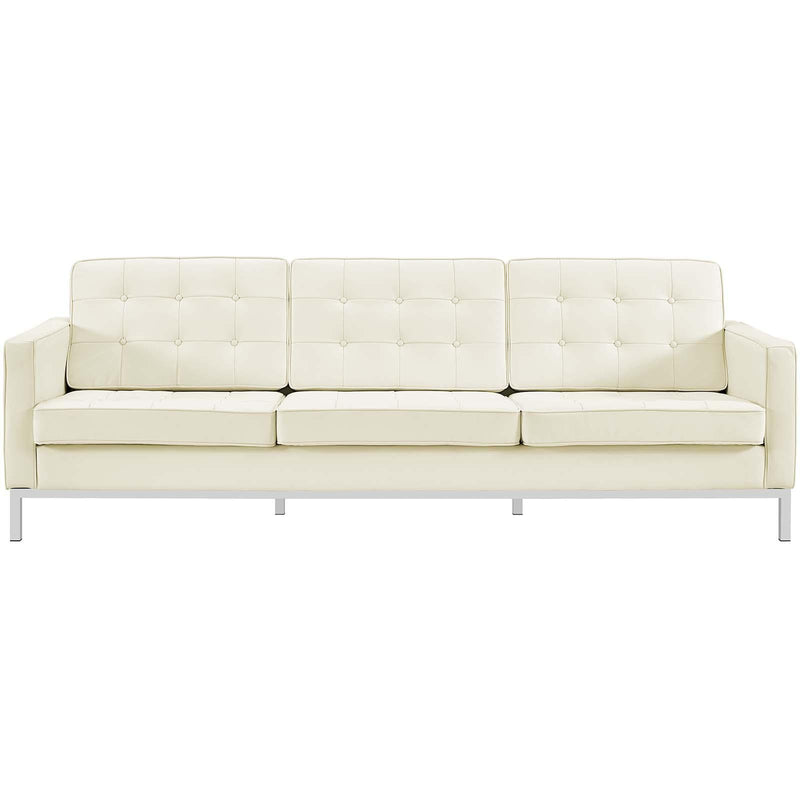 Loft 2 Piece Leather Sofa and Armchair Set