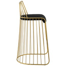 Rivulet Gold Stainless Steel Performance Velvet Bar Stool