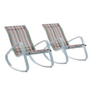 Traveler Rocking Lounge Chair Outdoor Patio Mesh Sling Set of 2