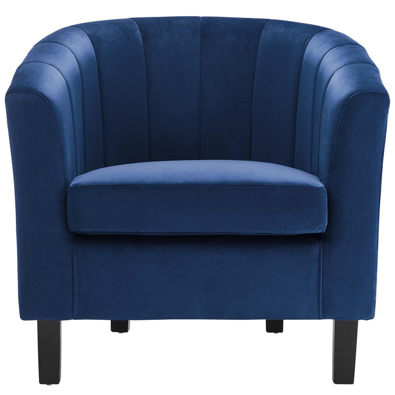Prospect Channel Tufted Performance Velvet Armchair